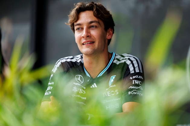 1st October 2026; Sepang IC, Kuala Lumpur, Malaysia; Formula 1, Bahrain Grand Prix, Arrival Day; George Russell (63) of Great Britain and Mercedes-AMG PETRONAS Formula One Team at the Bahrain Grand Prix StephenxBlackberry