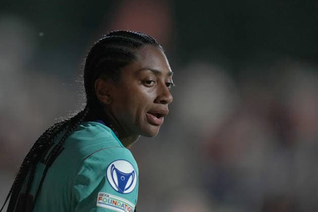 Barcellona s Kerolin during the Uefa Women™s Champions League soccer match between Roma and Barcellona at the Rome s Tre Fontane stadium, Italy - Wednesday September 30, 2026 - Soccer ( Photo by Alfredo Falcone LaPresse )  Copyright: xAlfredoxFalcone LaPressex