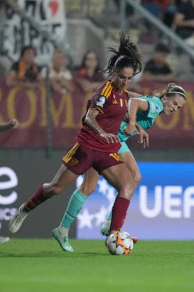 Roma™s Martina Piemonte during the Uefa Women™s Champions League soccer match between Roma and Barcellona at the Rome s Tre Fontane stadium, Italy - Wednesday September 30, 2026 - Soccer ( Photo by Alfredo Falcone LaPresse )  Copyright: xAlfredoxFalcone LaPressex