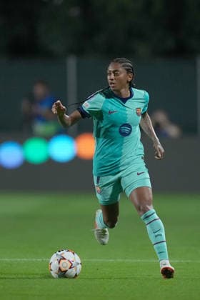 Barcellona s Kerolin during the Uefa Women™s Champions League soccer match between Roma and Barcellona at the Rome s Tre Fontane stadium, Italy - Wednesday September 30, 2026 - Soccer ( Photo by Alfredo Falcone LaPresse )  Copyright: xAlfredoxFalcone LaPressex