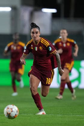 Roma™s Martina Piemonte during the Uefa Women™s Champions League soccer match between Roma and Barcellona at the Rome s Tre Fontane stadium, Italy - Wednesday September 30, 2026 - Soccer ( Photo by Alfredo Falcone LaPresse )  Copyright: xAlfredoxFalcone LaPressex
