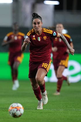 Roma™s Martina Piemonte during the Uefa Women™s Champions League soccer match between Roma and Barcellona at the Rome s Tre Fontane stadium, Italy - Wednesday September 30, 2026 - Soccer ( Photo by Alfredo Falcone LaPresse )  Copyright: xAlfredoxFalcone LaPressex