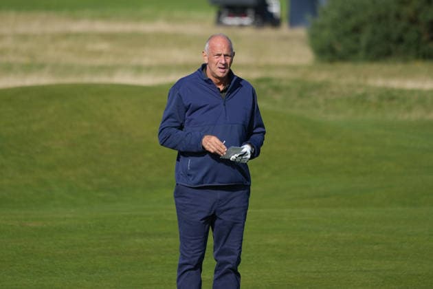 RECORD DATE NOT STATED 1st October 2026; Old Course at St Andrews, Mount Melville, Scotland; DP World Tour Golf, Alfred Dunhill Links Championship, Day 1; Steve Redgrave on the 15th fairway AlecxBrown