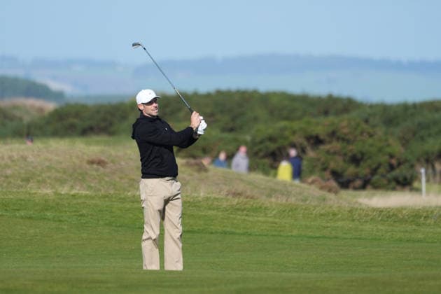 RECORD DATE NOT STATED 1st October 2026; Old Course at St Andrews, Mount Melville, Scotland; DP World Tour Golf, Alfred Dunhill Links Championship, Day 1; Gareth Bale on the 15th hole AlecxBrown