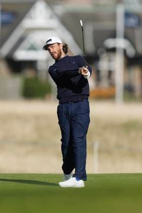 RECORD DATE NOT STATED 1st October 2026; Carnoustie Golf Links, Carnoustie, Angus, Scotland; DP World Tour Golf, Alfred Dunhill Links Championship, Day 1; Tommy Fleetwood of England plays a shot from the fairway on the first hole DavidxYoung