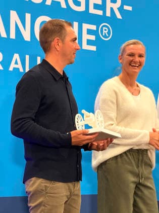Award Ceremony for the Torjägerkanone für Alle (Top Scorer Award for Everyone) presented by *Kicker* and the DFB, featuring Alexandra Popp and Philipp Lahm; Munich, October 1, 2026; Germany vs. Serbia, UEFA Nations League, Matchday 3, Allianz Arena
