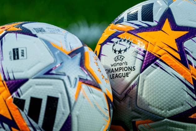 SOCCER - WCL, A.Wien vs Inter VIENNA,AUSTRIA,01.OCT.26 - SOCCER - UEFA Women s Champions League, FK Austria Wien vs FC Internationale Milano. Image shows a feature of a match ball of the UEFA Women s Champions League.  GEPAxpictures xKevinxHackner