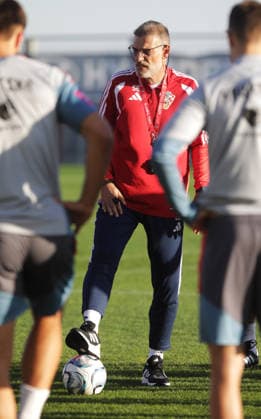 Croatian national football team training Slaven Bilic during training session of the Croatian national football team on the auxiliary pitch at the Rujevica Stadium. October 1, 2026, Rijeka, Croatia.  GoranxKovacic PIXSELL