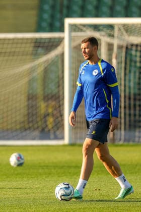 Edin Dzeko last training Edin Dzeko did his last training session as captain and player of the football team of Bosnia and Herzegovina at the Kosevo stadium on October 1, 2026 Sarajevo, Bosnia and Herzegovina  ArminxDurgut PIXSELL