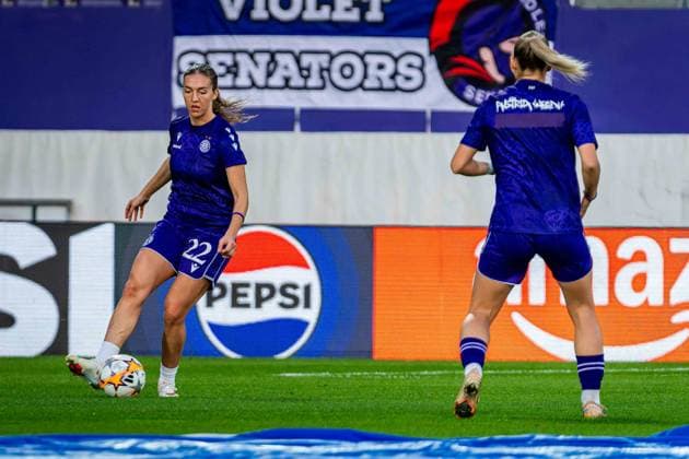 SOCCER - WCL, A.Wien vs Inter VIENNA,AUSTRIA,01.OCT.26 - SOCCER - UEFA Women s Champions League, FK Austria Wien vs FC Internationale Milano. Image shows Modesta Uka (A.Wien) during warm-up.  GEPAxpictures xKevinxHackner