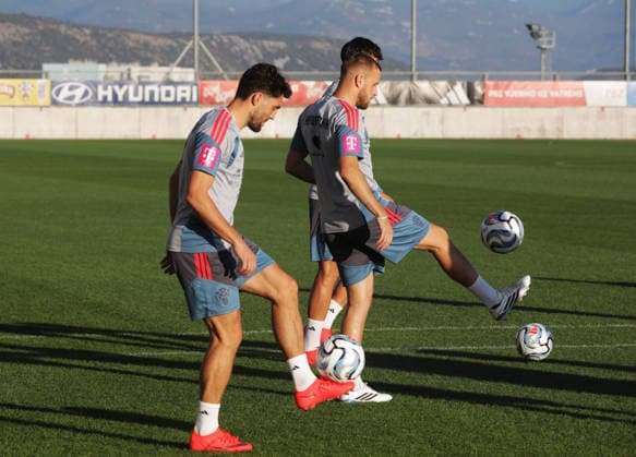 Croatian national football team training Mateo Kovacic and Ivan Smolcic during training session of the Croatian national football team on the auxiliary pitch at the Rujevica Stadium. October 1, 2026, Rijeka, Croatia.  GoranxKovacic PIXSELL