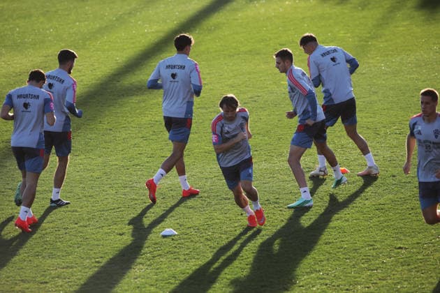 Croatian national football team training Luka Modric during training session of the Croatian national football team on the auxiliary pitch at the Rujevica Stadium. October 1, 2026, Rijeka, Croatia.  GoranxKovacic PIXSELL