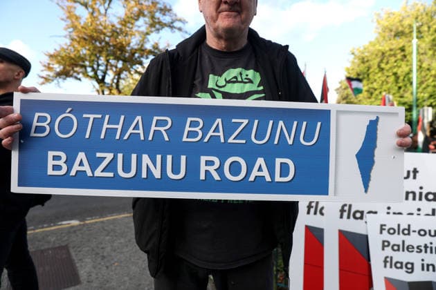 UEFA Nations League Group Stage, Aviva Stadium, Dublin 1 10 2026 Republic of Ireland vs Austria A view of a sign reading ˜Bazunu Road™ ahead of the game A view of a sign reading ˜Bazunu Road™ ahead of the game 1 10 2026  Copyright: xx RDR_7747