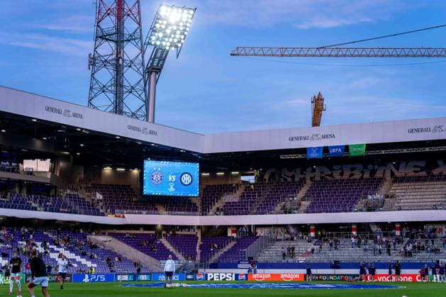 SOCCER - WCL, A.Wien vs Inter VIENNA,AUSTRIA,01.OCT.26 - SOCCER - UEFA Women s Champions League, FK Austria Wien vs FC Internationale Milano. Image shows Generali Arena also known as Horr Stadion.  GEPAxpictures xKevinxHackner