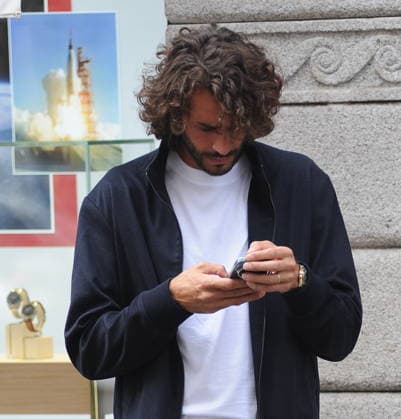 RECORD DATE NOT STATED IPA89184294 - Milan—photo by Mimmo Carriero—Olympic champion Gianmarco Tamberi arrives in the city center and enters the prestigious Omega boutique to buy an extremely expensive watch  Copyright: xx xx 0868338333st