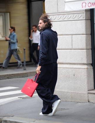 RECORD DATE NOT STATED IPA89184310 - Milan—photo by Mimmo Carriero—Olympic champion Gianmarco Tamberi arrives in the city center and enters the prestigious Omega boutique to buy an extremely expensive watch  Copyright: xx xx 0868338395st