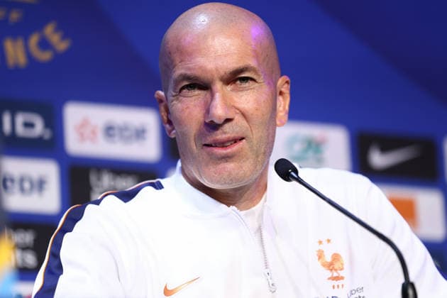October 1, 2026, Saint-Denis, Ile-De-France, France: Head coach ZINEDINE ZIDANE of France during the press conference, PK, Pressekonferenz a day ahead of the UEFA Nations League 2026 27 groupe stage matchday 3 of 6 between FRANCE and ITALY at the Stade de France in Saint-Denis, France. Saint-Denis France - ZUMAc179 20261001_zep_c179_001 Copyright: xMickaelxChavetx