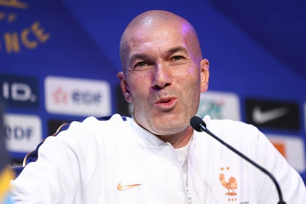 October 1, 2026, Saint-Denis, Ile-De-France, France: Head coach ZINEDINE ZIDANE of France during the press conference, PK, Pressekonferenz a day ahead of the UEFA Nations League 2026 27 groupe stage matchday 3 of 6 between FRANCE and ITALY at the Stade de France in Saint-Denis, France. Soccer 2026: Zidane Back At The Stade De France  - ZUMAc179 20261001_zep_c179_002 Copyright: xMickaelxChavetx