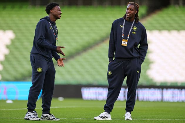 UEFA Nations League Group Stage, Aviva Stadium, Dublin 1 10 2026 Republic of Ireland vs Austria Ireland™s James Abankwah and Bosun Lawal James Abankwah and Bosun Lawal 1 10 2026  Copyright: xx RB1_6339