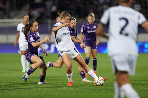 FK Austria Wien v FC Internazionale Milano - UEFA Women s Champions League 26 27 MD2 Karolina Vilhjalmsdottir of FC Internazionale Milano in action during the UEFA Women s Champions League Matchday 2 match between FK Austria Wien and FC Internazionale Milano at Franz-Horr-Stadion on October 1, 2026 in Vienna, Austria. Vienna Franz-Horr-Stadion Austria Copyright: xYigitxOerme PSxImagesxYigitxOerme PSxImagesx