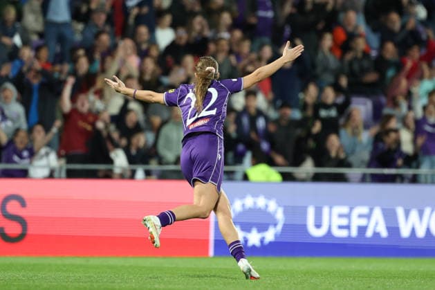 FK Austria Wien v FC Internazionale Milano - UEFA Women s Champions League 26 27 MD2 Modesta Uka of FK Austria Wien celebrates after scoring her team s first goal during the UEFA Women s Champions League Matchday 2 match between FK Austria Wien and FC Internazionale Milano at Franz-Horr-Stadion on October 1, 2026 in Vienna, Austria. Vienna Franz-Horr-Stadion Austria Copyright: xYigitxOerme PSxImagesxYigitxOerme PSxImagesx