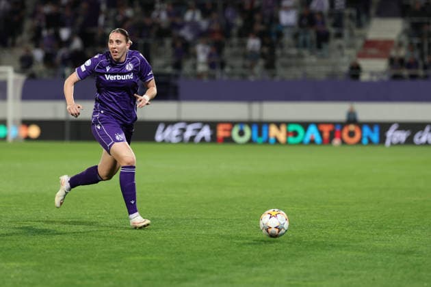 FK Austria Wien v FC Internazionale Milano - UEFA Women s Champions League 26 27 MD2 Katharina Schiechtl of FK Austria Wien in action during the UEFA Women s Champions League Matchday 2 match between FK Austria Wien and FC Internazionale Milano at Franz-Horr-Stadion on October 1, 2026 in Vienna, Austria. Vienna Franz-Horr-Stadion Austria Copyright: xYigitxOerme PSxImagesxYigitxOerme PSxImagesx