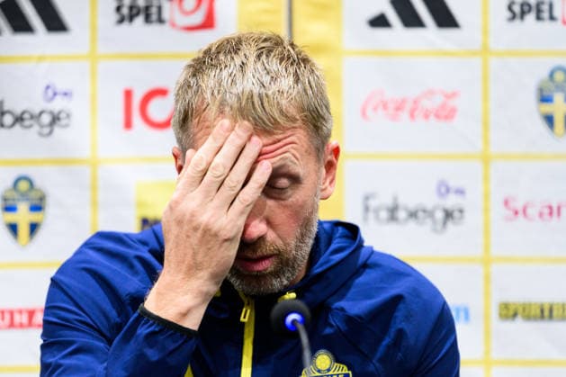 261001 Head coach Graham Potter of the Swedish men s national soccer team at a press conference on October 1, 2026 in Sarajevo. Photo by Ludvig Thunman, BILDBYRAN. Code: LT LT0822. soccer football fotball. UEFA Nations League. press conference. Sweden. Sweden A. BBENG. soccer football fotball. UEFA Nations League. press conference. press conference Sweden Sweden Sweden A BBENG  Copyright: LUDVIGxTHUNMAN BB261001LT004