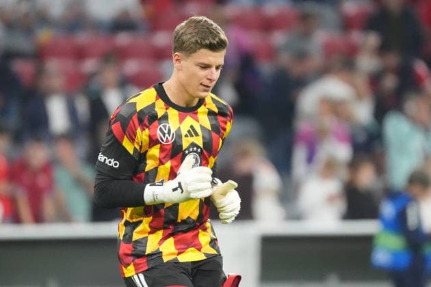 Goalie Finn Dahmen, Germany, Munich, October 1, 2026, Germany vs. Serbia, UEFA Nations League, Matchday 3, Allianz Arena