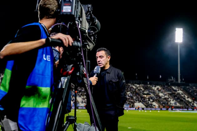 THESSALONIKI Netherlands head coach Xavi Hernandez during the UEFA Nations League match between Greece and the Netherlands at Toumba Stadium on October 1, 2026, in Thessaloniki, Greece. Photo by DeFodi Images