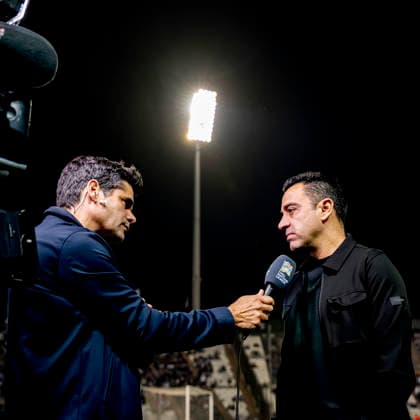 THESSALONIKI: Netherlands head coach Xavi Hernandez during the UEFA Nations League match between Greece and the Netherlands at Toumba Stadium on October 1, 2026, in Thessaloniki, Greece. Photo by DeFodi Images