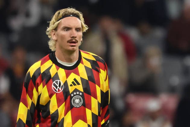 Munich, Germany, October 1, 2026 UEFA Nations League 2026–2027 League Phase Group A2 Match 3 Germany vs. Serbia Pictured: Nick Woltemade (GER) warming up DFB and DFL regulations prohibit any use of photographs as image sequences and or quasi-video Allianz Arena Bayern Copyright: xFotostandx xSchäferx