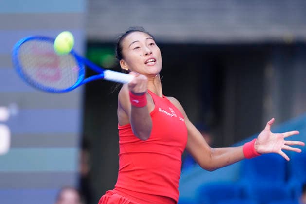 October 1, 2026, Beijing, China: Qinwen Zheng of China plays against Han Shi of China ( not in view) during the Women s singles match on day two of the China Open at the National Tennis Center. 2026 China Open In Beijing - 01 Oct 2026 - ZUMAs197 20261001_aaa_s197_151 Copyright: xPolyxFeix