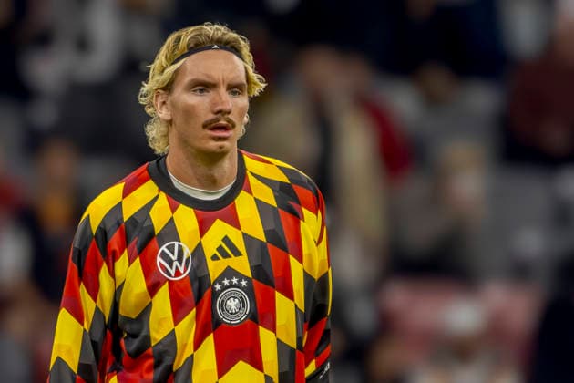 Munich, Germany, October 1, 2026 UEFA Nations League 2026–2027 League Phase Group A2 Match 3: Germany vs. Serbia Pictured: Nick Woltemade (GER) warming up DFB and DFL regulations prohibit any use of photographs as image sequences and or quasi-video Allianz Arena, Bavaria Copyright: xFotostandx xSchäferx