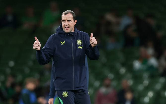 UEFA Nations League Group Stage, Aviva Stadium, Dublin 1 10 2026 Republic of Ireland vs Austria Ireland coach John O™Shea John O™Shea 1 10 2026  Copyright: xx RDR_8640