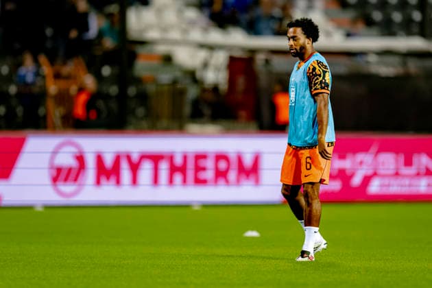 THESSALONIKI: Netherlands midfielder Quinten Timber during the UEFA Nations League match between Greece and the Netherlands at Toumba Stadium on October 1, 2026, in Thessaloniki, Greece. Photo by DeFodi Images