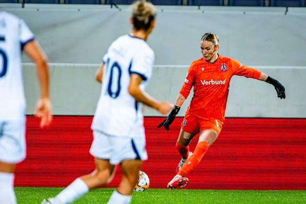 SOCCER - WCL, A.Wien vs Inter VIENNA,AUSTRIA,01.OCT.26 - SOCCER - UEFA Women s Champions League, FK Austria Wien vs FC Internationale Milano. Image shows Jasmin Pal (A.Wien). GEPAxpictures xKevinxHackner