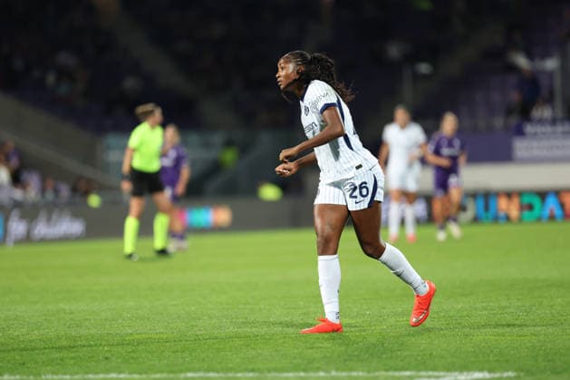 FK Austria Wien v FC Internazionale Milano - UEFA Women s Champions League 26 27 MD2 Brittany Raphino of FC Internazionale Milano in action during the UEFA Women s Champions League Matchday 2 match between FK Austria Wien and FC Internazionale Milano at Franz-Horr-Stadion on October 1, 2026 in Vienna, Austria. Vienna Franz-Horr-Stadion Austria Copyright: xYigitxOerme PSxImagesxYigitxOerme PSxImagesx