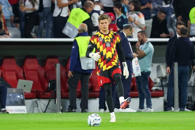Finn Dahmen 12, Germany during warm-ups, Germany vs. Serbia, soccer, UEFA Nations League, Matchday 3, October 1, 2026, Munich, Bavaria, Germany Copyright: xkolbert-press ChristianxKolbertx