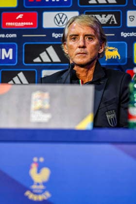 2026 27 UEFA Nations League football match between France and Italy Roberto Mancini Head Coach of Italy during the 2026 27 UEFA Nations League football match between France and Italy on October 2, 2026, at the Stade de France in Paris. PARIGI Stadio De France Parigi Francia Copyright: xFABIOxSASSOxFabioxSassox 7V8A8581