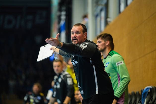 Misha Kaufmann, TVB Stuttgart, Coach (GER), ThSV Eisenach vs. TVB Stuttgart, 1st Opel Handball Bundesliga, Handball, Matchday 7, 2026–2027 Season, 7:00 p.m., October 1, 2026 GER, ThSV Eisenach vs. TVB Stuttgart, 1st Opel Handball Bundesliga, Handball, Matchday 7, 2026–2027 season, 7:00 p.m., October 1, 2026 Eisenach Copyright: xMartinxHerbstx
