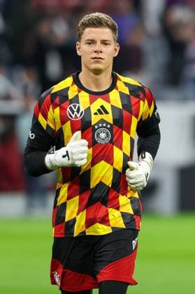 Finn Dahmen 12, Germany during warm-ups, Germany vs. Serbia, soccer, UEFA Nations League, Matchday 3, October 1, 2026, Munich, Bavaria, Germany Copyright: xkolbert-press ChristianxKolbertx
