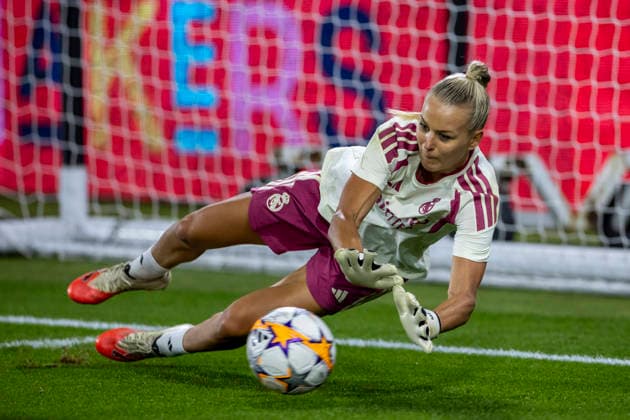 RECORD DATE NOT STATED 1st October 2026; Joie Stadium, Manchester, England; UEFA Womens Champions League Football, Manchester City versus Real Madrid; Goalkeeper Merle Frohms of Real Madrid Femenino during the warm up TimxWilliams