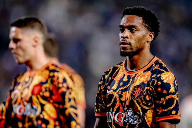 THESSALONIKI: Netherlands defender Jurriën Timber during the UEFA Nations League match between Greece and the Netherlands at Toumba Stadium on October 1, 2026, in Thessaloniki, Greece. Photo by DeFodi Images