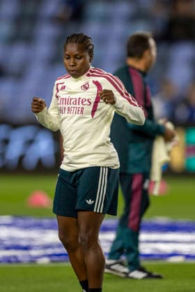 RECORD DATE NOT STATED 1st October 2026; Joie Stadium, Manchester, England; UEFA Womens Champions League Football, Manchester City versus Real Madrid; Lineth Beerensteyn of Real Madrid Femenino during the warm up TimxWilliams