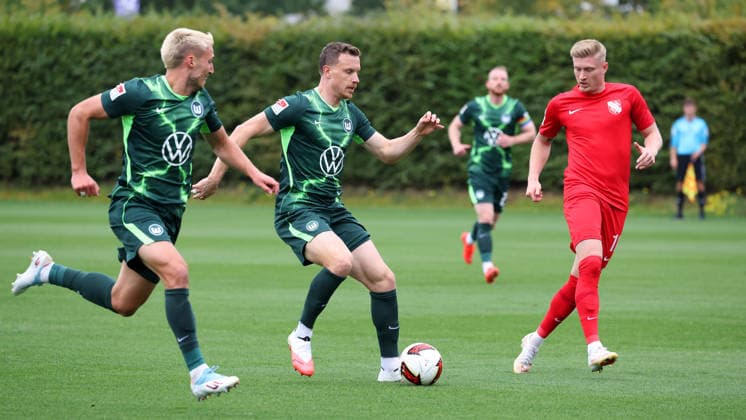 VfL vs. Havelse, Friendly Match in Wolfsburg, October 1, 2026, Soccer, Men s, 2026–2027 Season, Friendly Match, VfL Wolfsburg vs. TSV Havelse, Kilian Fischer (VfL Wolfsburg), Yannick Gerhardt (VfL Wolfsburg), Germany