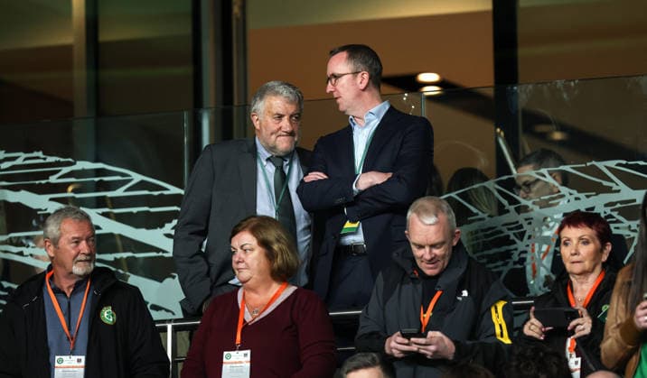 UEFA Nations League Group Stage, Aviva Stadium, Dublin 1 10 2026 Republic of Ireland vs Austria FAI President Paul Cooke and FAI CEO David Courell Paul Cooke and David Courell 1 10 2026 Copyright: xx RDR_8971