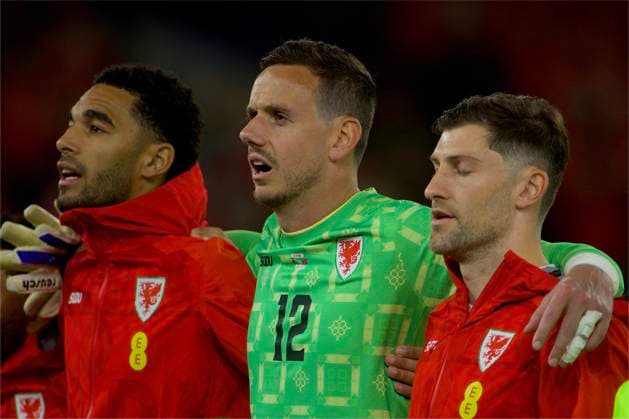 RECORD DATE NOT STATED Football - UEFA Nations League - Group A4 - Wales v Norway CARDIFF, WALES - Thursday, October 1, 2026: Wales goalkeeper Danny Ward in the line-up before the UEFA Nations League Group A4 Matchday 3 match between Wales and Norway at the Cardiff City Stadium. (Photo by David Rawcliffe Propaganda) CARDIFF Cardiff City Stadium CARDIFF WALES Copyright: xDavidxRawcliffex 2026-10-01-Wales_v_Norway-012
