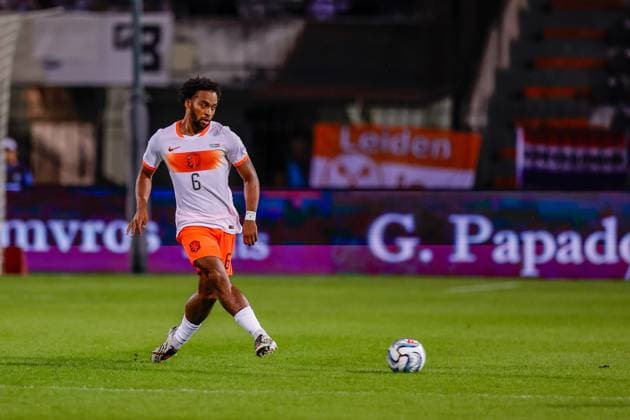 THESSALONIKI , 01-10-2026 , Toumba Stadium , season 2026 2027 , UEFA Nations League football , match between Greece and The Netherlands. picture shows Netherlands player Quinten Timber Greece - Netherlands  x207787264x Copyright: