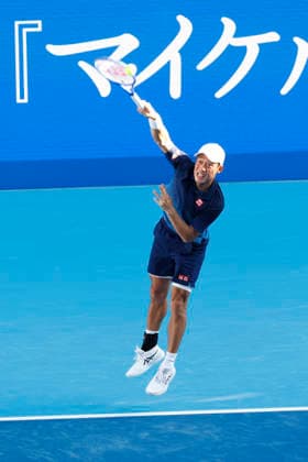 October 1, 2026, Tokyo, Japan: Kei Nishikori (Japan) serves against Frances Tiafoe (USA) during their Round of 32 match at the Kinoshita Group Japan Open Tennis Championships at Ariake Colosseum in Tokyo. The tournament runs from September 29 to October 6. Tiafoe won 6-4, 6-4. Tennis 2026: Frances Tiafoe Battles Kei Nishikori In Japan Open - ZUMAm191 20261001_aap_m191_033 Copyright: xRodrigoxReyesxMarinx