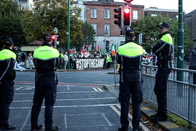 UEFA Nations League Group Stage, Aviva Stadium, Dublin 1 10 2026 Republic of Ireland vs Austria A view of the Stop The Game Protest A view of the Stop The Game Protest 1 10 2026 Copyright: xx NE1L4175